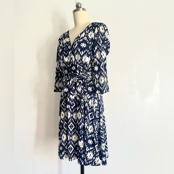 NWT Abstract Print Pullover Belted Dress Leggings Year Around Super Comfy Dress - Picture 7 of 10